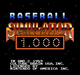 Base ball simulator