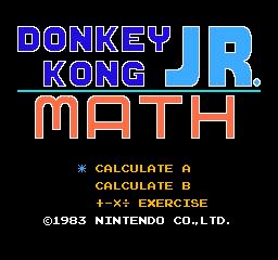 Donkey kong jr math